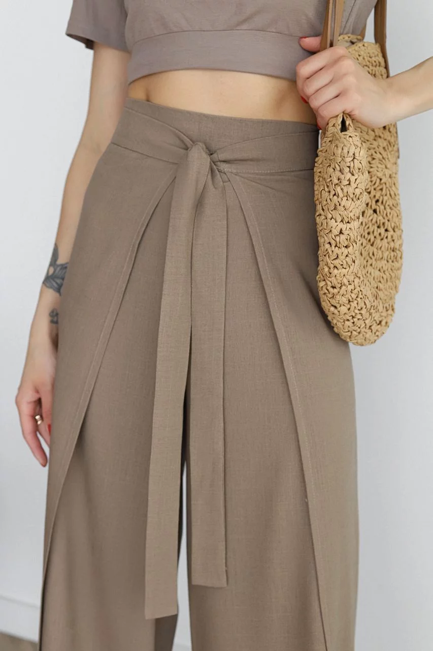 JANE™ | Wide-leg Pants in Cotton-Linen Blend