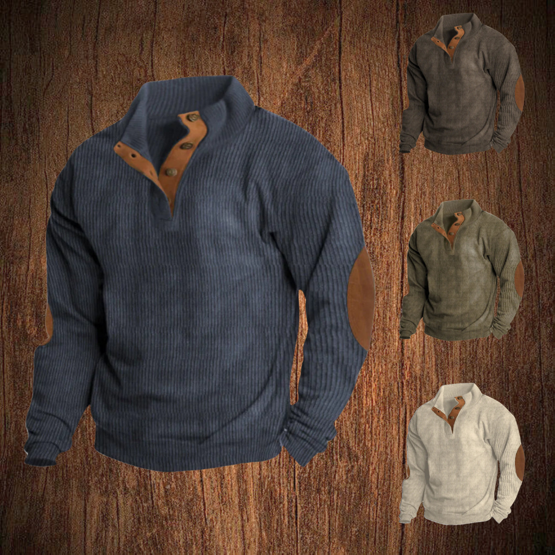 GARY™ | Men's Ribbed Button Up Sweater