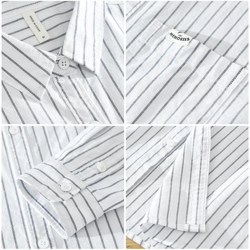 BEN™ - Coastal Stripe Linen Shirt