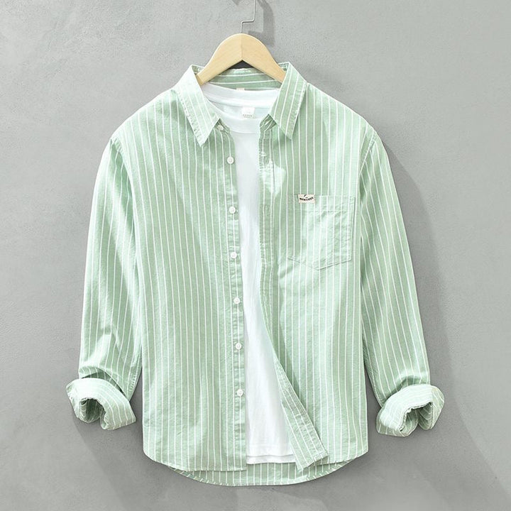 BEN™ - Coastal Stripe Linen Shirt