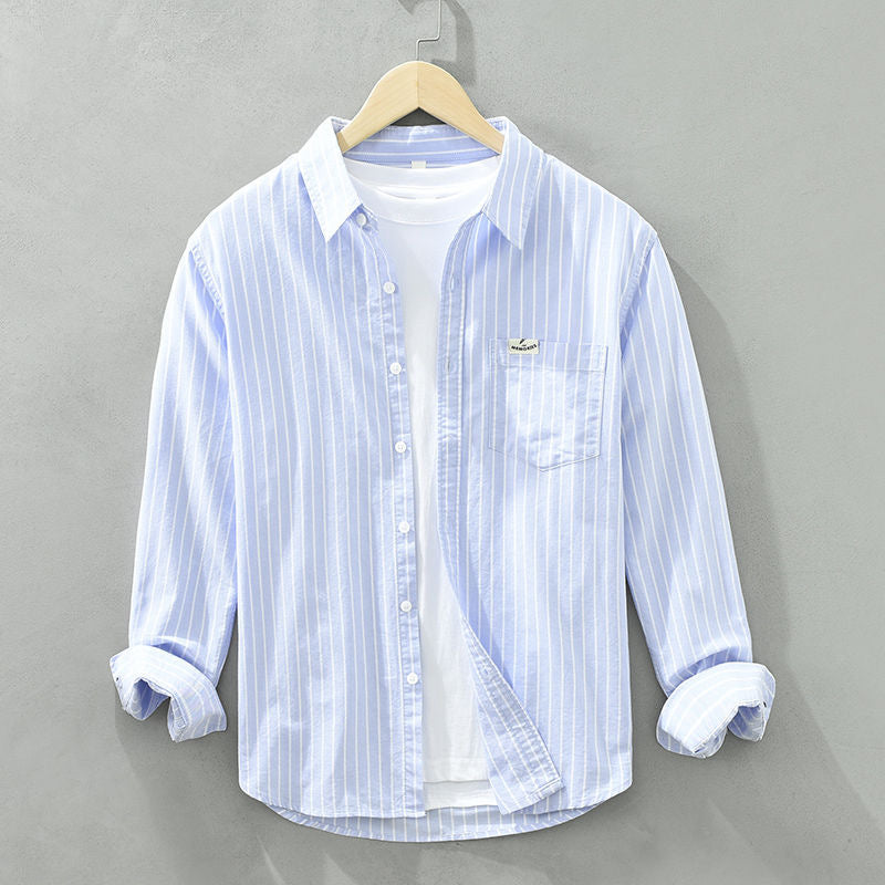 BEN™ - Coastal Stripe Linen Shirt