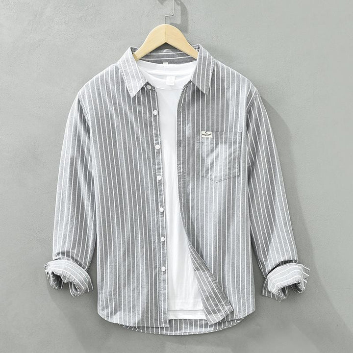 BEN™ - Coastal Stripe Linen Shirt