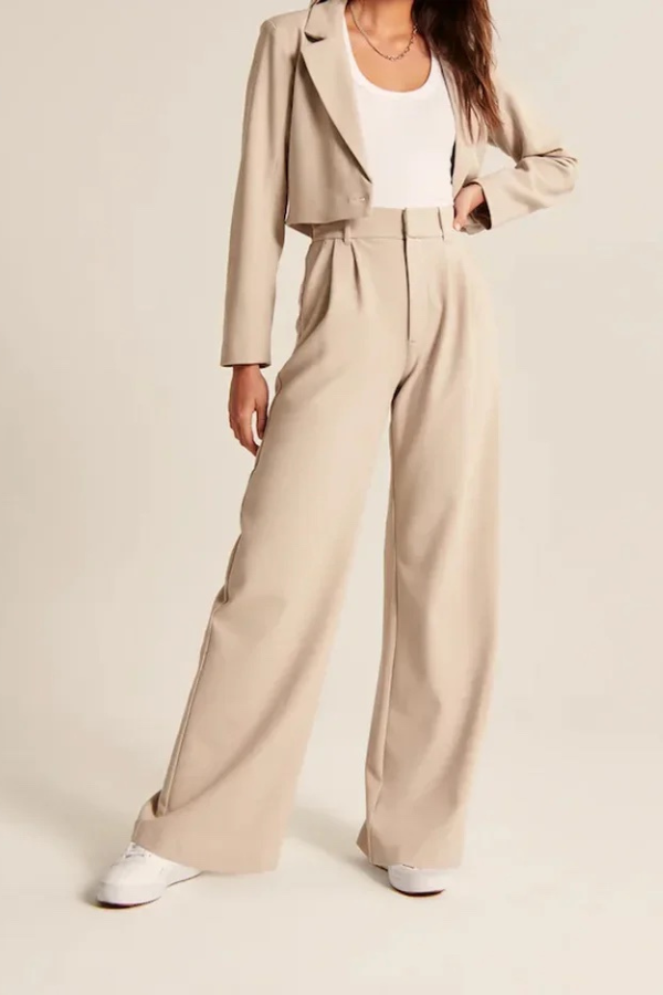 Ela™ | Wide Leg Tailored Pants